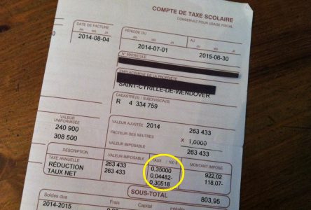 Changement dans la taxation scolaire