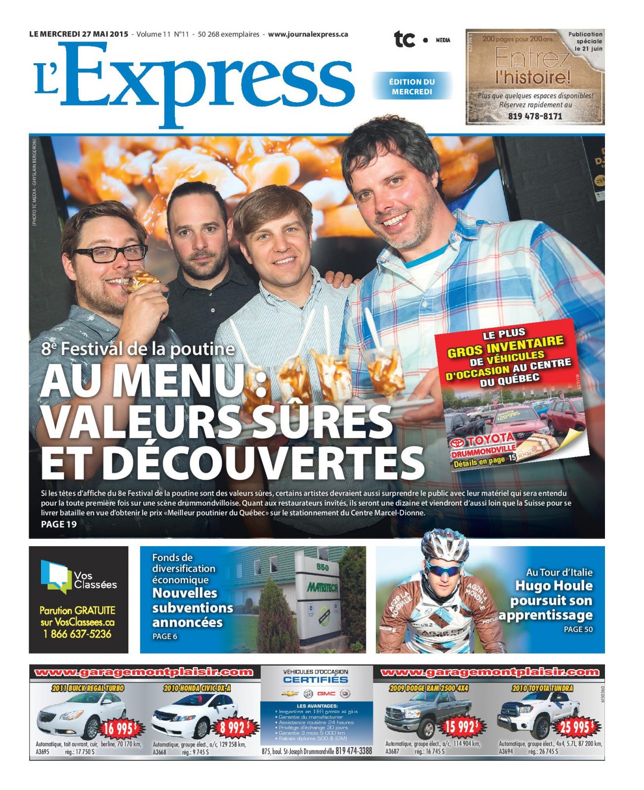 La une de L’Express du mercredi 27 mai 2015