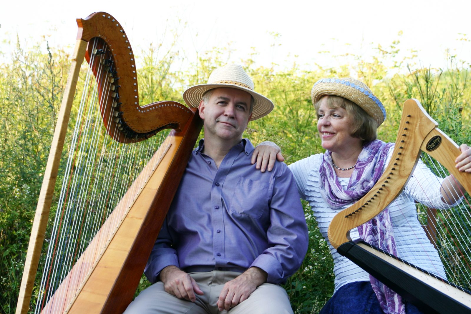 Un duo de harpes en concert à Saint-Bonaventure