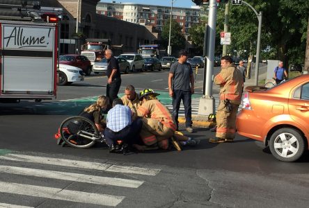 Une cycliste blessée sur le boulevard Saint-Joseph