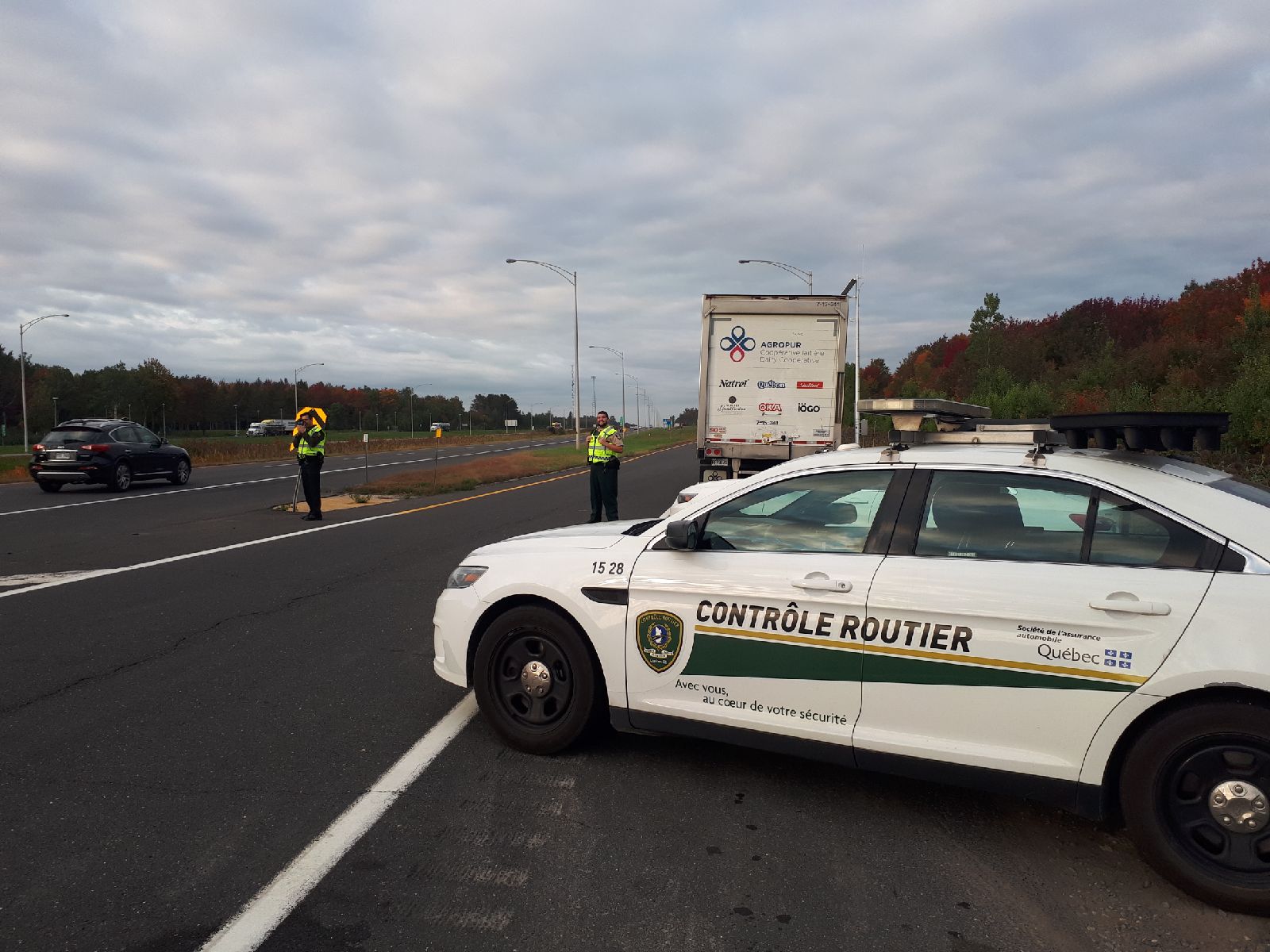 La SQ déploie une vaste opération sécurité sur l’autoroute 20