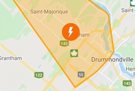 Panne d’électricité à Drummondville et à Saint-Majorique