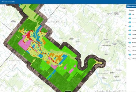 La Ville rend disponible une carte interactive sur le zonage