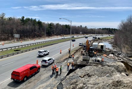 Bris de route : la 20 fermée dans les deux directions (mise à jour)