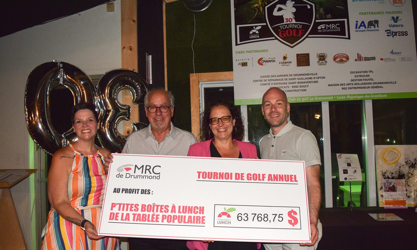 Le tournoi de golf de la MRC permet de verser 64 000 $ aux P’tites boîtes à lunch