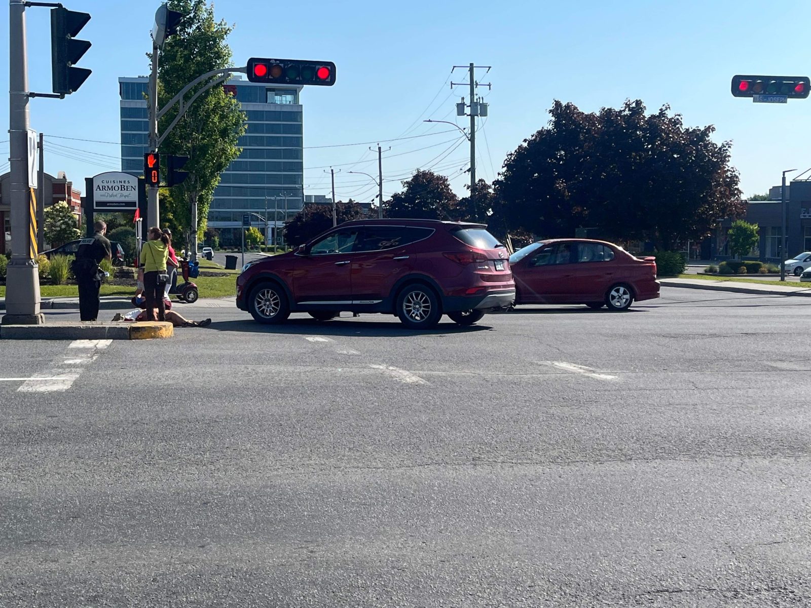 Une piétonne happée par une voiture sur le boulevard Saint-Joseph