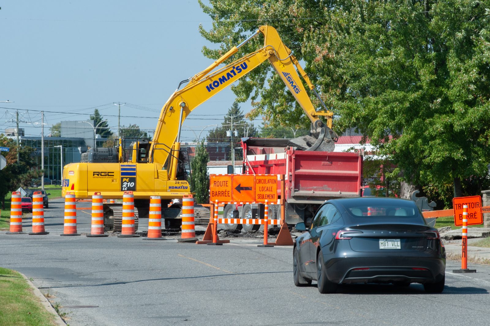 Important chantier sur la rue Hébert